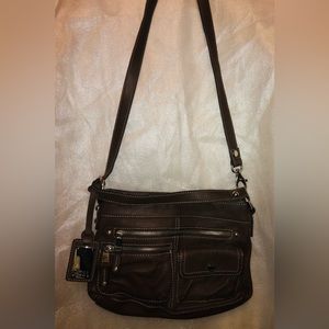 Tignanello Metallic brown leather bag